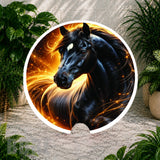 Majestic Black Horse Coaster Sublimation Wrap