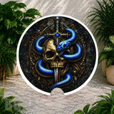 Blue Snake Skull Coaster Sublimation Wrap