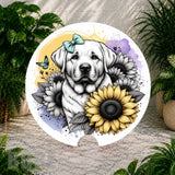 Puppy Floral Coaster Sublimation Wrap