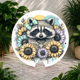 Raccoon Floral Coaster Sublimation Wrap