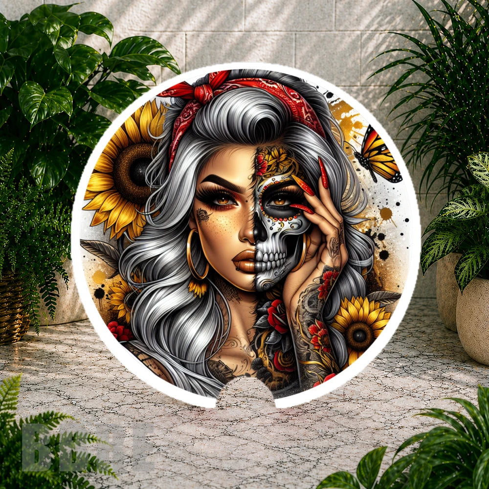 Skull Beauty 3 Coaster Sublimation Wrap
