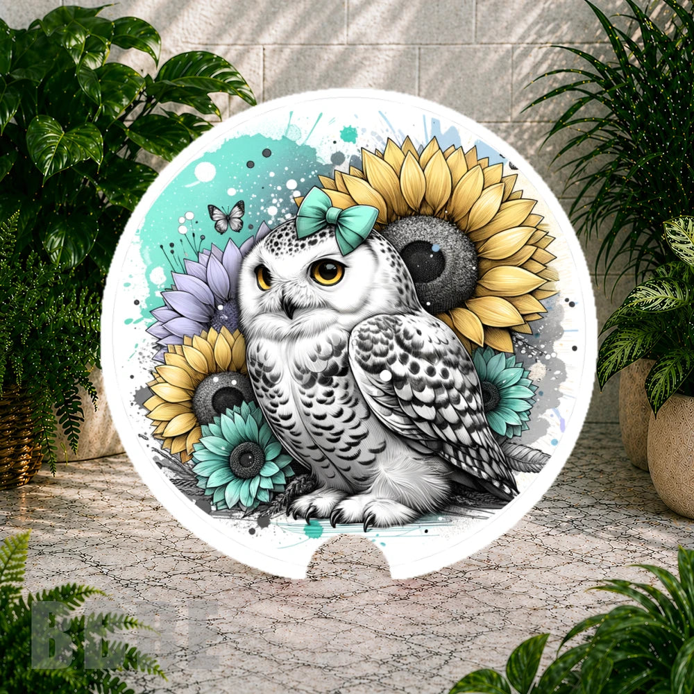 Owl Sunflower Coaster Sublimation Wrap
