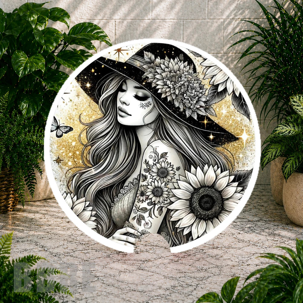 Sunflower Lady 7 Coaster Sublimation Wrap