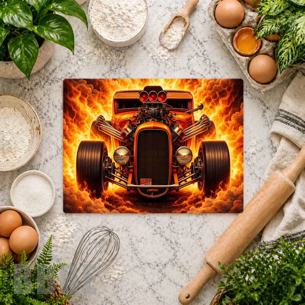 Flaming Hot Rod Mockup