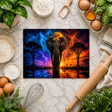 Elephant Sunset Vertical Mockup