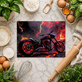 Flaming Motorcycle Mockup