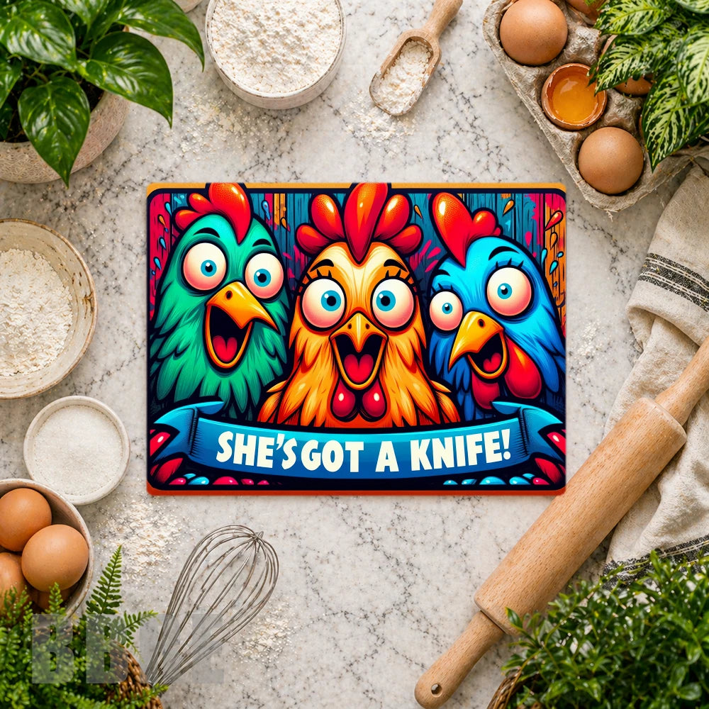 Colorful Chickens Mockup