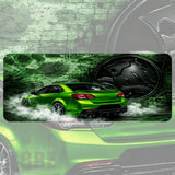 Green Muscle Car Faded Image