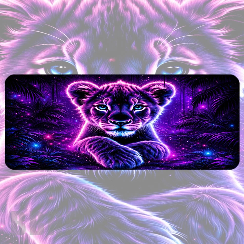 Neon Lion Faded Image