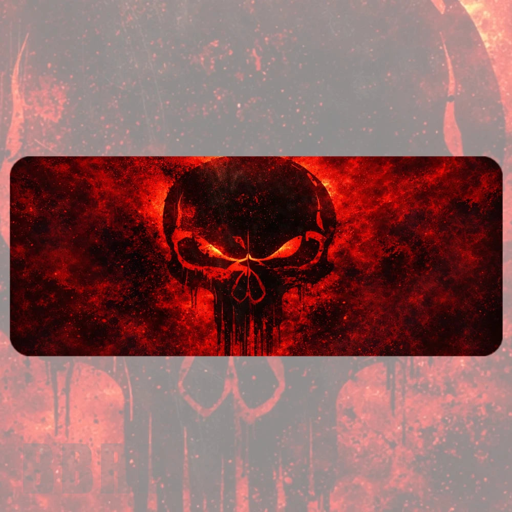 Crimson Skull Faded Image