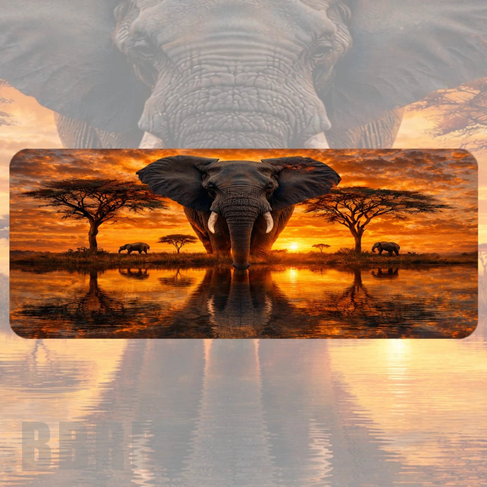 Majestic Elephants Faded Image