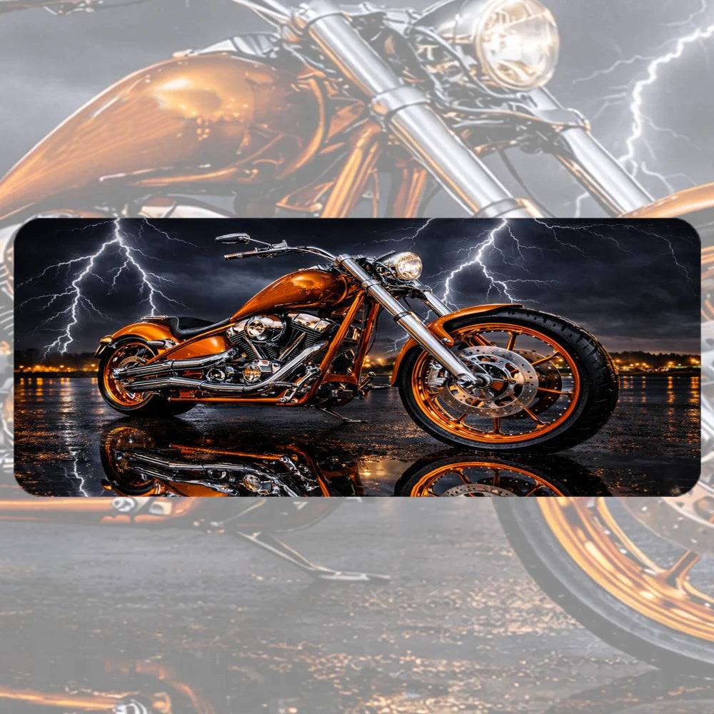Thunderous Motorcycle Faded Image