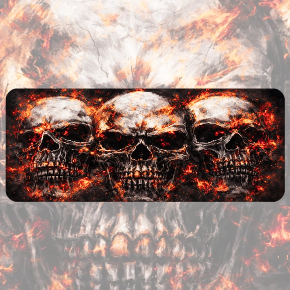 Fiery Skull Faded Image