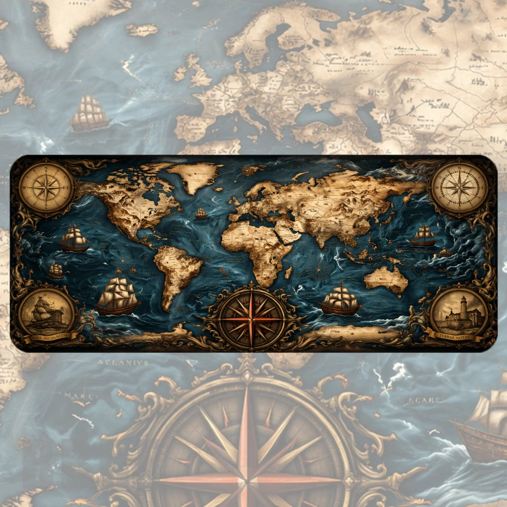Vintage World Map Faded Image