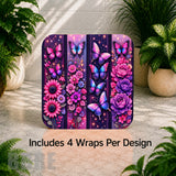 Floral Butterfly Digital Clock Transfer