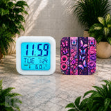 Floral Butterfly Digital Clock Transfer