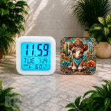 Cowboy Calf Digital Clock Transfer