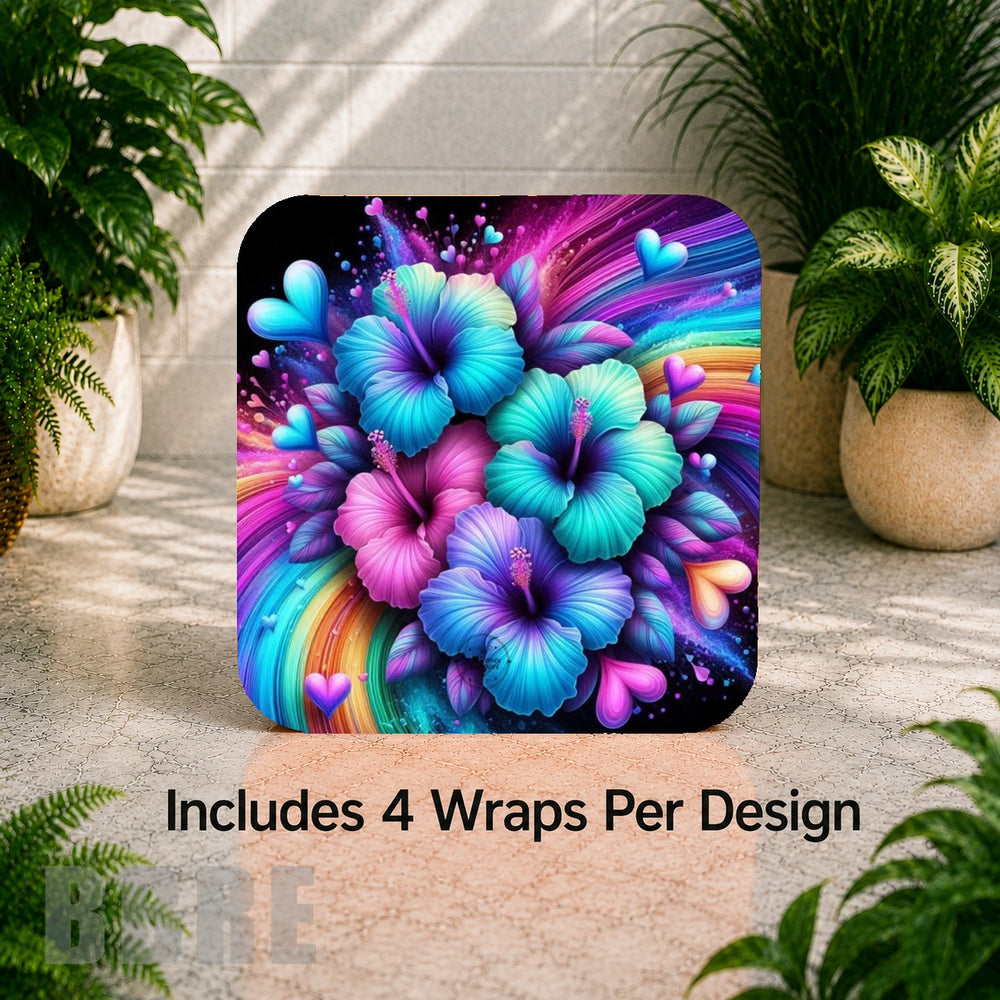 Floral Burst 2 Digital Clock Transfer