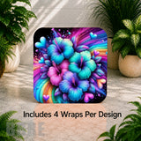 Floral Burst 2 Digital Clock Transfer