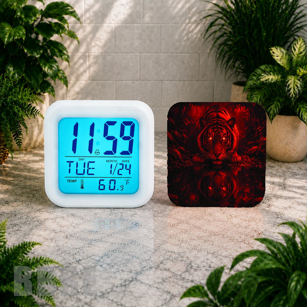 Red Tiger Digital Clock Transfer