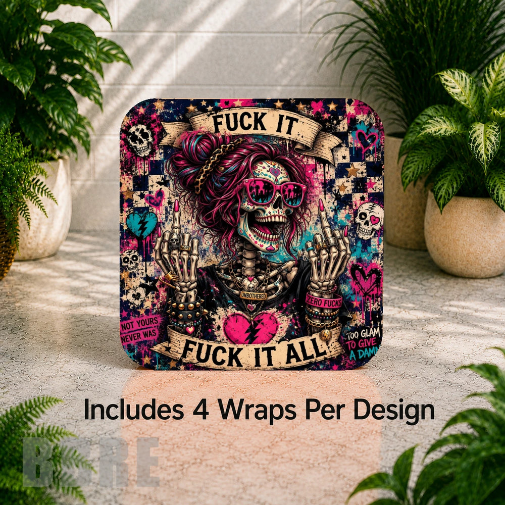 Colorful Skull Digital Clock Transfer