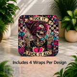 Colorful Skull Digital Clock Transfer