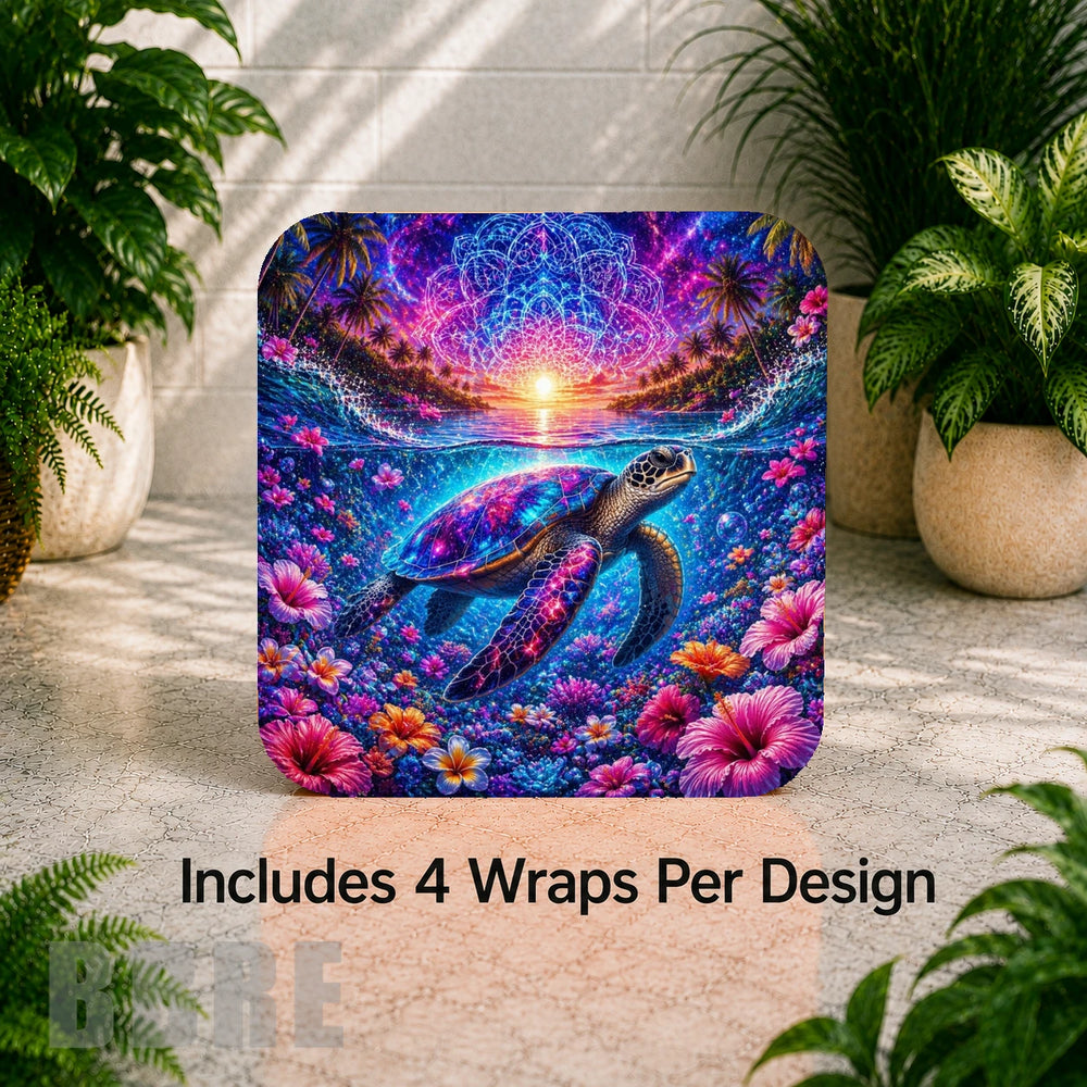 Tropical Turtle Digital Clock Transfer