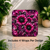Floral Burst 3 Digital Clock Transfer
