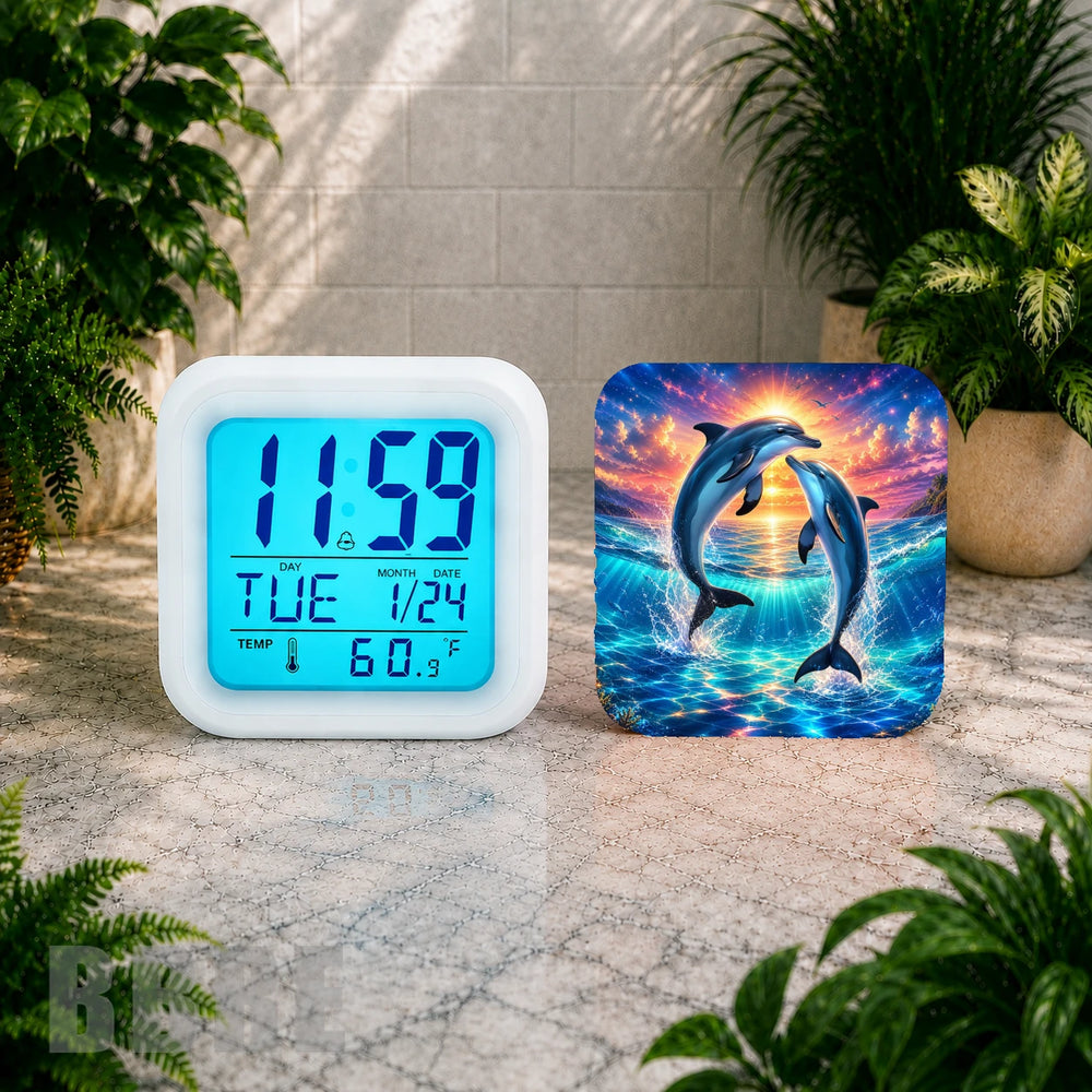 Dolphin Dance Digital Clock Transfer