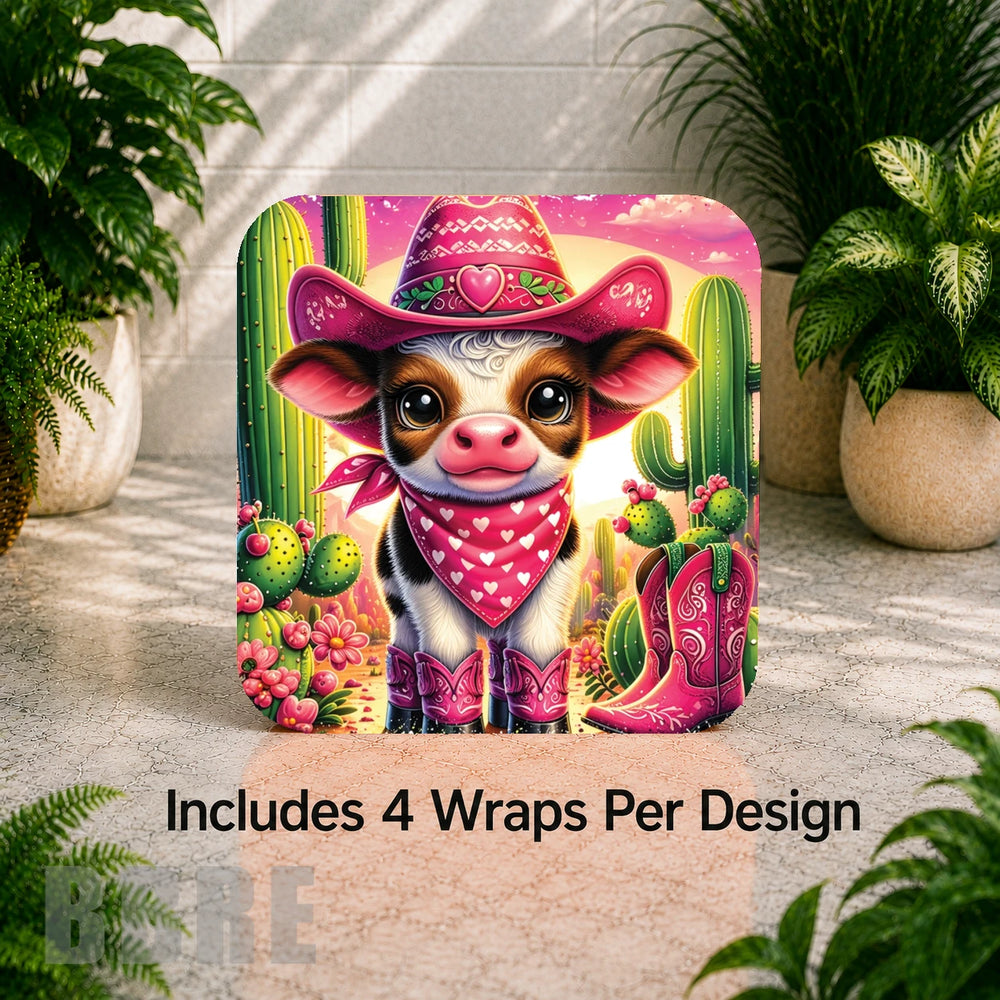 Cowgirl Calf 2 Digital Clock Transfer