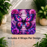 Butterfly Symphony Digital Clock Transfer