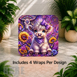 Floral Calf Digital Clock Transfer