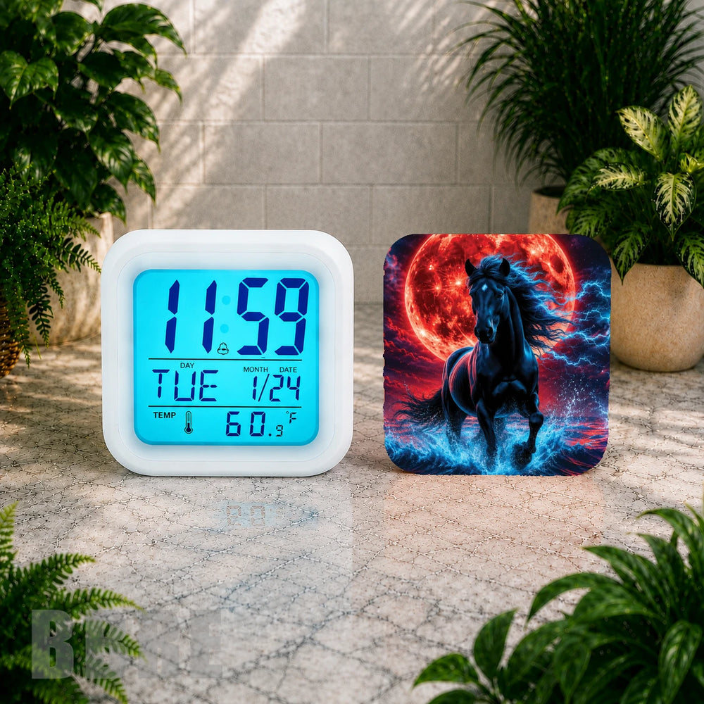 Mystic Horse 2 Digital Clock Transfer