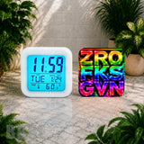 Colorful Neon Digital Clock Transfer