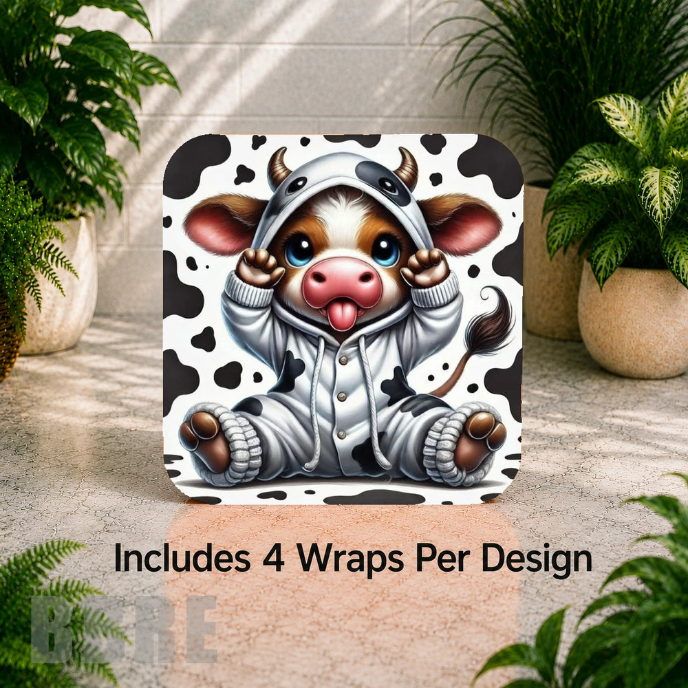 Cute Cow 2 Digital Clock Transfer