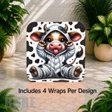 Cute Cow 2 Digital Clock Transfer