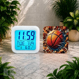 Basketball Burst Digital Clock Transfer