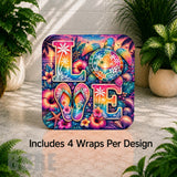 Tropical Love Digital Clock Transfer