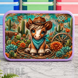 Cowboy Pony Lunch Box Transfer