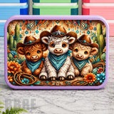 Cowboy Calves Lunch Box Transfer