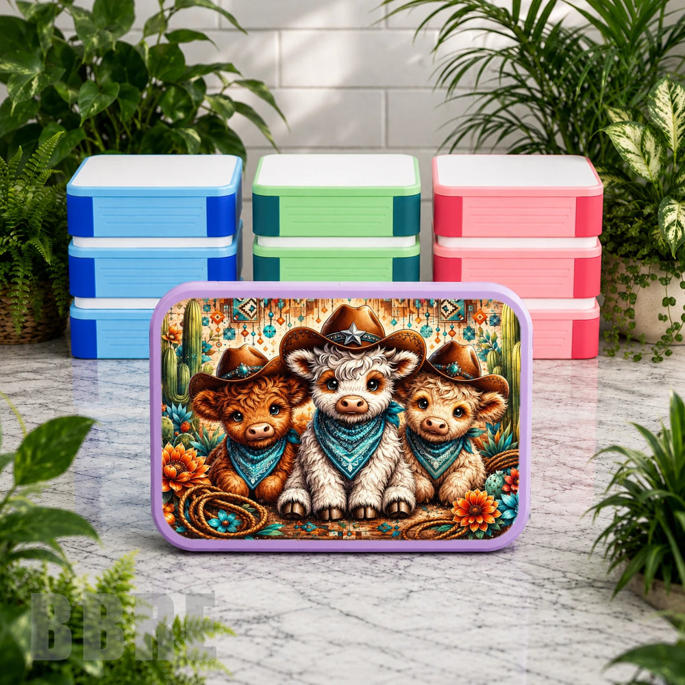 Cowboy Calves Lunch Box Transfer