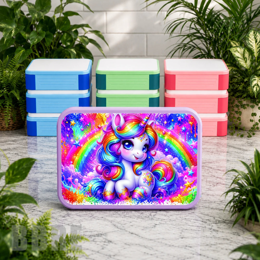 Rainbow Unicorn Lunch Box Transfer