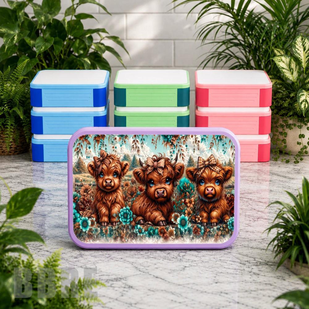 Cute Calf Trio Lunch Box Transfer
