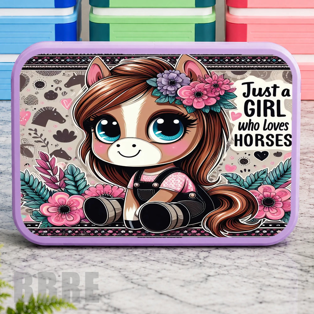 Horse Girl Lunch Box Transfer