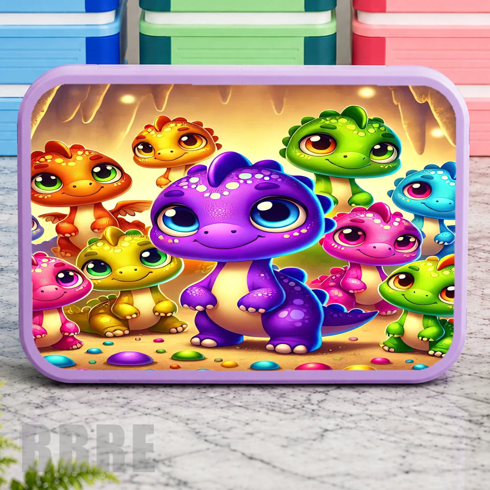 Cute Dinosaurs Lunch Box Transfer
