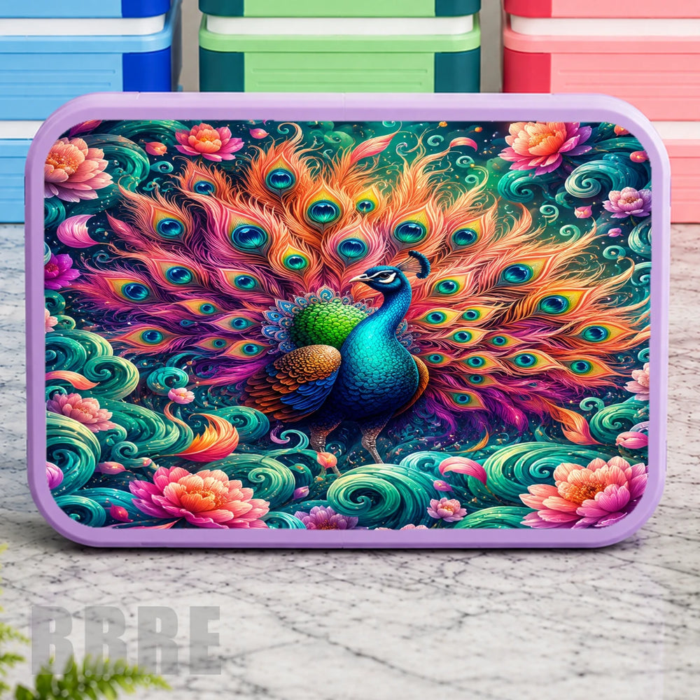 Peacock Paradise Lunch Box Transfer