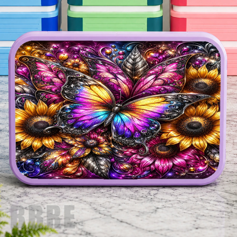 Colorful Butterfly Lunch Box Transfer