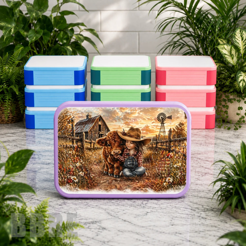 Farm Girl Lunch Box Transfer