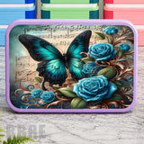Butterfly Roses Lunch Box Transfer