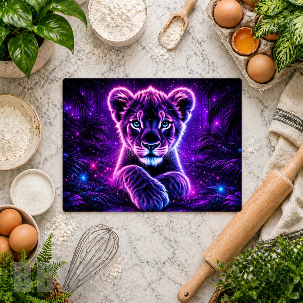 Neon Lion Vertical Mockup